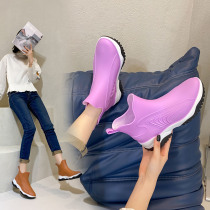 Dfaculties Sport Wind Fashion Short Drum Rain Shoes Women Outdoor Anti-Slip Waterproof Rain Boots Wear Resistant Rubber Shoes Carwash Waterproof Shoes
