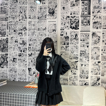 Black and white comic linen wall cloth One Piece Naruto dormitory room sofa desk decoration background cloth hanging cloth blanket