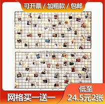 ain temperament small fresh fan wrought iron grid photo wall Grid grid hanging wall Photo wall living room bedroom decoration
