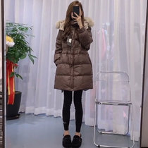  2021 winter new womens trend ins Hong Kong style mid-length Korean loose thickened down cotton clothes brown jacket