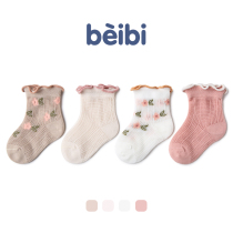 Bebe 2021 Spring Summer Baby Socks Baby Summer Thin Children Girl Lace Princess Socks Mesh Socks