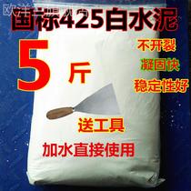 National standard 425 building white cement tile joint repair and replace the floor drain to make flower pots to make terrazzo 5 catties