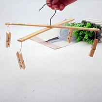 4 Clamps Cross Pants Clip Bamboo 4 Heads Bamboo Thickening Function Home Balcony Dry and wet Dual-use clothes hanger clips