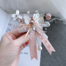 Wedding wedding wedding wedding wedding breast flower pink sister group bridesmaid corset Bride wedding corsage parent flower