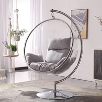 Nordic wind glass ball transparent bubble chair hemisphere chair Space Chair acrylic basket girl heart room