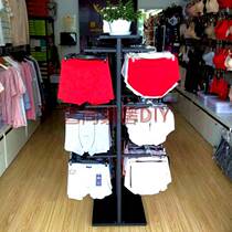 Shopping mall underwear shelf bra shelf hanging underwear island rack floor-standing double-sided mens shorts model display stand