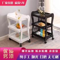 Beauty car compressed wooden toolcar nail hair embroidery cart beauty salon cart mobile plate frame