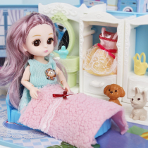 Girl house toy doll house Villa children Aisha little princess birthday gift set doll