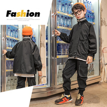 Mens clothing Two suits Spring and autumn models Long sleeves 2021 New Yangqi Children Shipping for Casual Elementary School Tides