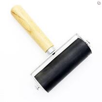 Rubber Roller Print Roller Hand-held Roller Students Use Anti-slip Portrait Beginner Wooden Handle Size Roller Brush Oil Painting