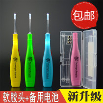 Luminous ear spoon baby ear digging artifact with lamp ear picking spoon children ear picking tool soft head ear cleaner picking