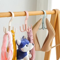 Creative Swivel Hook Four Paws Multifunction Wardrobe Bag Hook Scarf Tie Scarf Tie Multipurpose Hook Containing rack