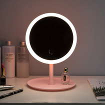 led makeup mirror with light vanity mirror student small mirror desktop dormitory desktop Net red female fill light portable folding