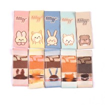 Cute animal clothing collar label handmade folded cloth label DIY cloth sticker clothing label 50 packs