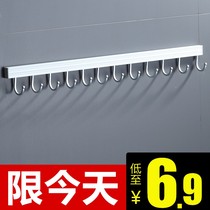  Kitchen hook Punch-free pylons Hanging rod wall-mounted spoon shovel shelf Wall storage movable row hook