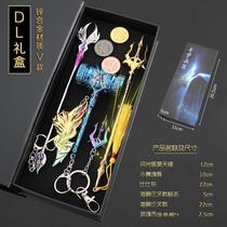 Fighting Roo Continent Model Gift Box Suit of the Heathely Hammer Sea God Trident Warrior Hall Alloy Arms Toy