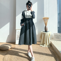 Maternity Dress 2021 Autumn Dress Plus Size hipster Maternity Skirt Hoodie Dress Autumn Dress Long Tide Mom