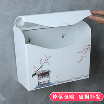 Toilet paper box Toilet household punch-free toilet tissue box Toilet paper box waterproof pumping paper roll carton Wall-mounted