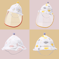 Baby hat spring and autumn thin cotton men and women Baby cute super cute fisherman hat anti-droplet protective cap newborn