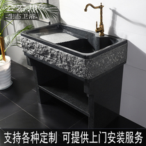 Stone laundry pool balcony stone integrated Cabinet sink courtyard marble sink outdoor pool with washboard