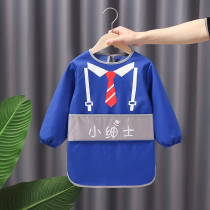 Baby's Eating Clothes Children's Bib Apron Reverse Wear Rice Bag Waterproof and Dirty Drawing Long Sleeve Wear Autumn and Winter Rice Clothes