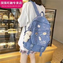 Original schoolbag female niche design cute backpack junior high school students backpack Korean version of Japanese simple backpack