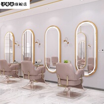21 Barber shop mirror net red hair mirror LED wall mirror with light Hair salon special single-sided hair cutting mirror