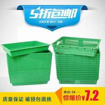 Supermarket fruit and vegetable rack cooked plastic plate fruit shop shelf green basket vegetable shop rattan box tray