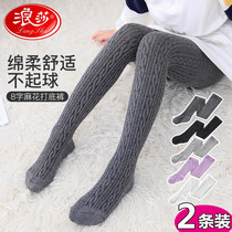 Langsha childrens pantyhose baby spring and autumn thin cotton leggings socks girls thick socks baby socks