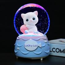 Dream princess crystal ball music box dream night light music box girl June 1 children's day birthday gift ornaments