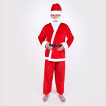 Santa Costumes Adults Thickened Hair Side Gold Velvet Christmas Clothes Performance Clothing Men Suits 1