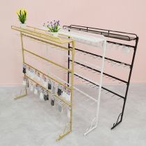 Nordic socks display rack against the wall multi-purpose gold socks rack light luxury accessories rack adhesive hook stalls