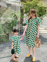  Fried street is not the same parent-child summer clothes 2021 new trendy high-end mother-daughter clothes show thin foreign style fashionable dresses