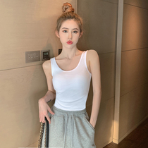 White camcorder Vest Womens interior U-shaped beauty back bottoming coat tight sports outer sleeveless T-shirt summer Cotton