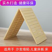 Padded rental room lumbar single bed 90cm wooden mattress hard board solid wood Environmental Protection 1 2m horizontal bar paving car