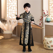 Childrens Hanfu Boys Fairy Original Antiquities Autumn and Winter Set Chivalrous Gongzi Young Master Tang Dress Performance Costs