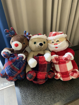 IN BLUE out K single cabinet 35 dollars Santa Claus deer doll coral velvet blanket combination