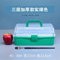 Beauty salon box tool double-layer beauty box professional ear picking storage technician pedicure toolbox portable plastic