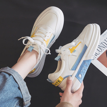 Small white shoes women 2021 autumn and winter new trendy shoes Korean version of Joker student board shoes platform sports white shoes casual womens shoes