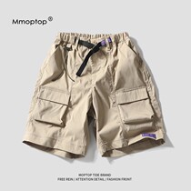 Mmoptop Japanese workshop shorts men summer in tide lax straight tube casual pants five-point pants
