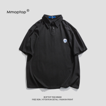 MMOPTOP summer new Japanese devil print POLO shirt short-sleeved mens youth tide brand loose half-sleeve T-shirt