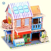 3D puzzle pastoral Villa handmade Childrens Cottage House paper model girl assembly toy gift