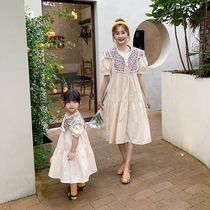 Pro-Subdress 2022 new Chater Chauffo Mother woman dress pure cotton dress dress foreign air fashion Long dress Korean version of summer dress dress