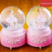 Dream Ballet Crystal ball Music Box Music box with light Glowing snowflake Student day girlfriend gift