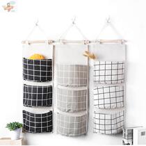 Cloth Art Hanging Pocket Collection Bag Wall-mounted Headboard Finishing Bag Wall Suspended Storage Bag Set Bag Wardrobe Hanging Bag