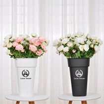 Flower arrangement bucket large flower barrel flower barrel flower arrangement barrel wake flower bucket wake flower bucket home large flower shop high grade flower bucket plastic