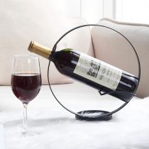 Red wine rack ornaments home round wine rack display rack modern light luxury creative wine rack wine bottle rack European-style simplicity