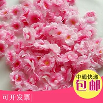 Simulation peach flower plum blossom cherry rose flower head petal flower tree landscape diy shooting props wedding flower Flower