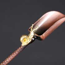 Chengyi Xin tea set tea pot bamboo teaspoon teaspoon tea shovel copper alloy tea shovel tea set accessories six gentlemen