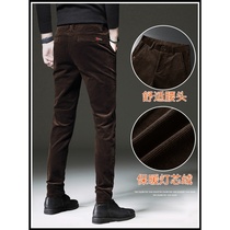 Cotton cotton corduroy casual long pants mens 2021 autumn and winter New strippery dads